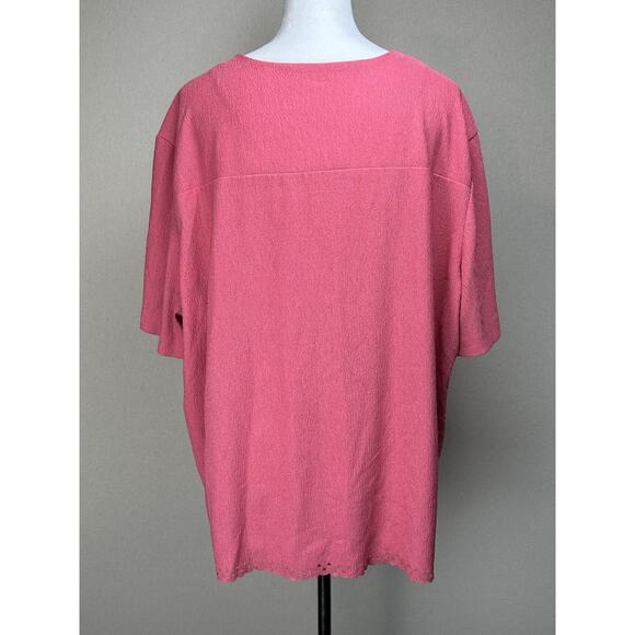 Southern Lady 3XL Pink With Embroidered Accents 100% Polyester Spring Summer - Picture 5 of 12
